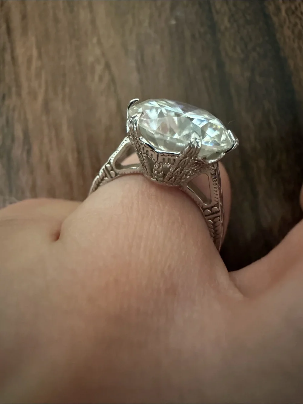6 carat Moissanite solitaire